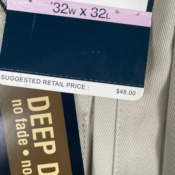 Saddlebred Men's Deep Dye NEW 32x32 Beige Wrinkle Free Dress Pants NWT - Picture 3 of 7